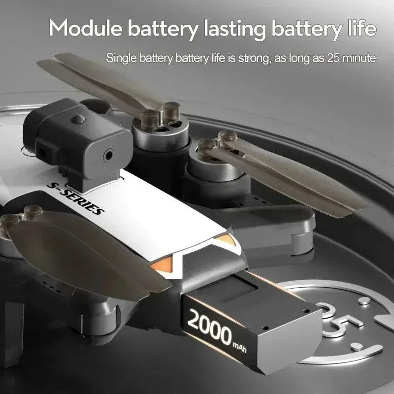 Nouveau S2S Mini Drone pliable avec caméra 8K HD et autonomie de 25 minutes, évitement d'obstacles et design compact transportable